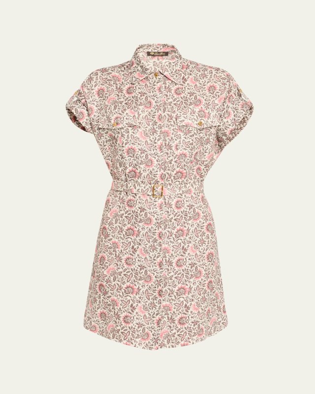 Idris Riserva San Nicolo Twill Belted Mini Shirtdress
